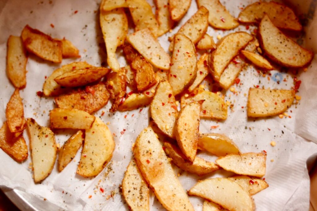 皮付きポテトは”potato wedges"